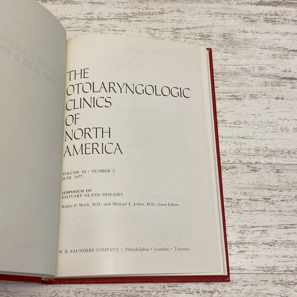 Vintage 1977 Otolaryngologic Clinics North America Salivary Gland Book